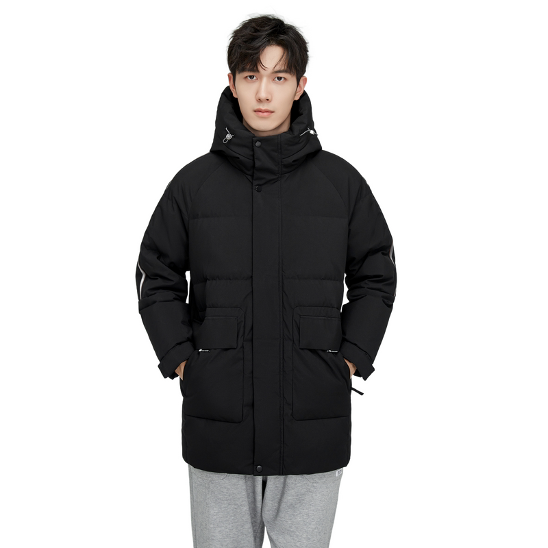 时尚商务短款羽绒服雪中飞连帽