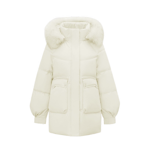 狐狸毛领羽绒服雪中飞可脱卸帽