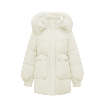 狐狸毛领羽绒服雪中飞可脱卸帽