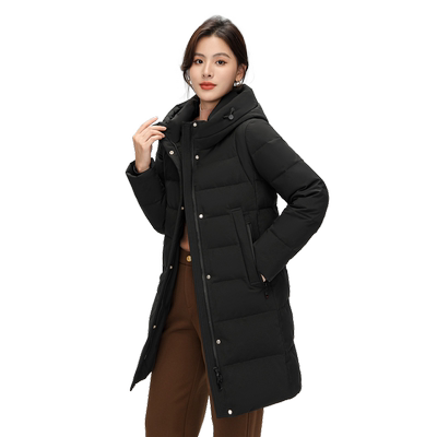 长款外套加厚妈妈羽绒服
