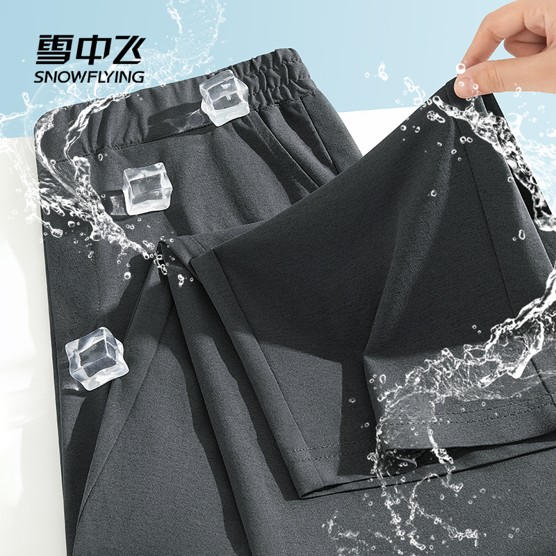 雪中飞男款夏速干抗菌休闲九分裤