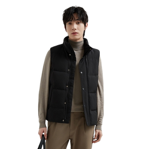 雪中飞2024冬新款男士短款立领羽绒服马甲可外穿时尚休闲运动
