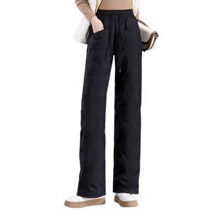 雪中飞2025冬新款女士羽绒裤轻暖显高显瘦直筒舒适防水抗寒耐脏S