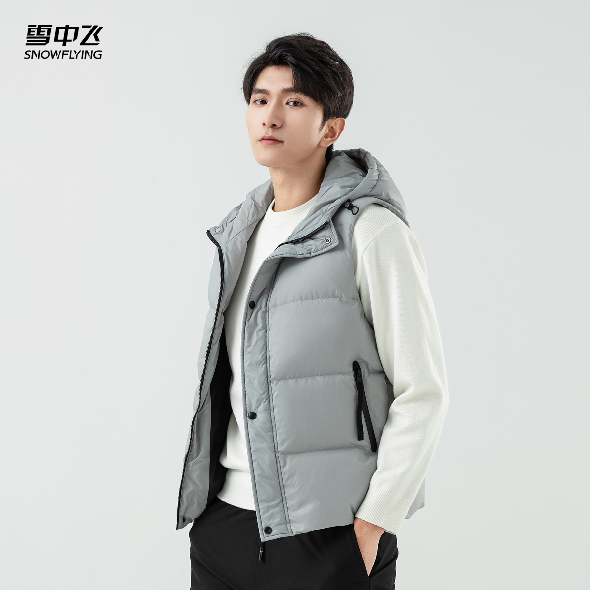 2024雪中飞羽绒马甲背心