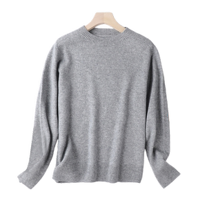 雪中飞2024冬新款女士短款圆领羊毛衫绵羊毛柔软舒适简约百搭