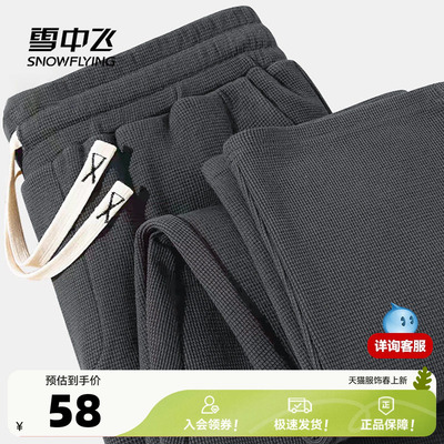 雪中飞裤子男款春秋直筒宽松商务