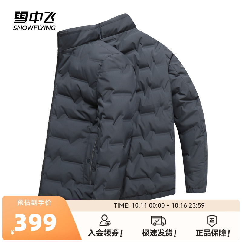 商务休闲短款羽绒服雪中飞立领