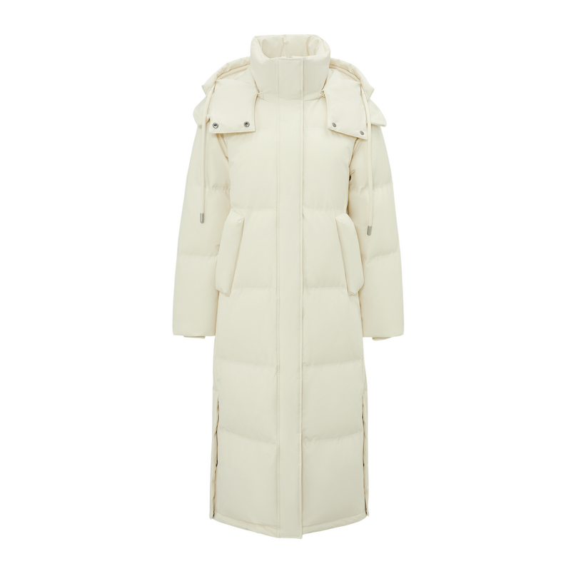 高充绒长款羽绒服雪中飞连帽