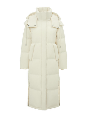 高充绒长款羽绒服雪中飞连帽