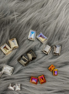 ARTPANDA精选美甲饰品高品K9钻大冰糖方形尖底钻小冰糖