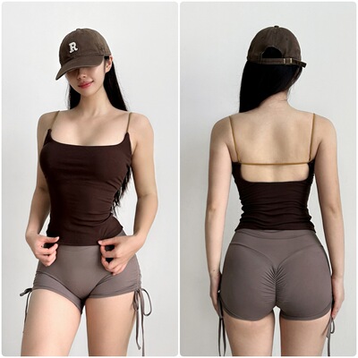 性感大露背瑜伽内衣细肩带