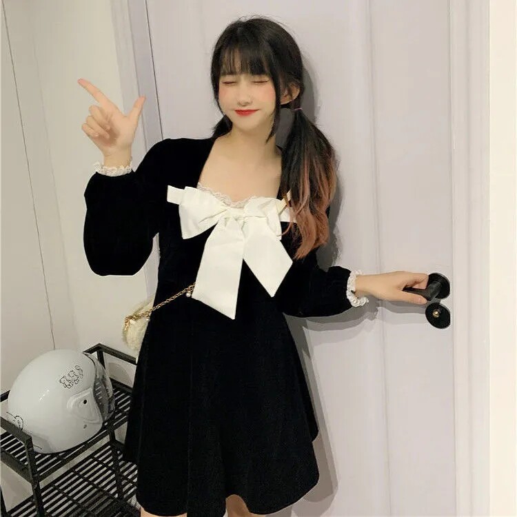 2021年新款夏秋单抽绳v领长袖碎花装收腰显瘦设计感连衣裙女|ruв категории Женская одежда, платье - от Buy2taobao.com для оказания профессиональной услуги покупки агента Taobao