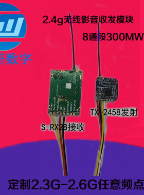 2.4G无线 图传无线车载后视S-RX28TX-2458 无线影音发射接收模块
