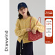 短款 女春季 小个子圆领上衣 撞色条纹针织开衫 画风drawwind2026新款
