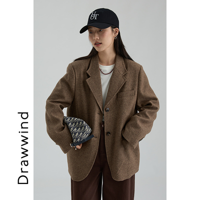 画风drawwind高级感羊毛西装外套