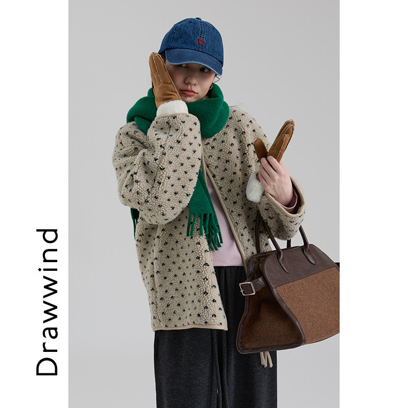 画风drawwind加厚毛毛保暖外套