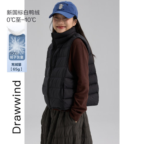 19-10/20 20:00 95折画风冬季新款韩版极简超轻90白鸭绒羽绒马甲