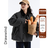 画风drawwind秋冬季 3M新雪丽保暖棉衣外套女撞色翻领棉服2025新款