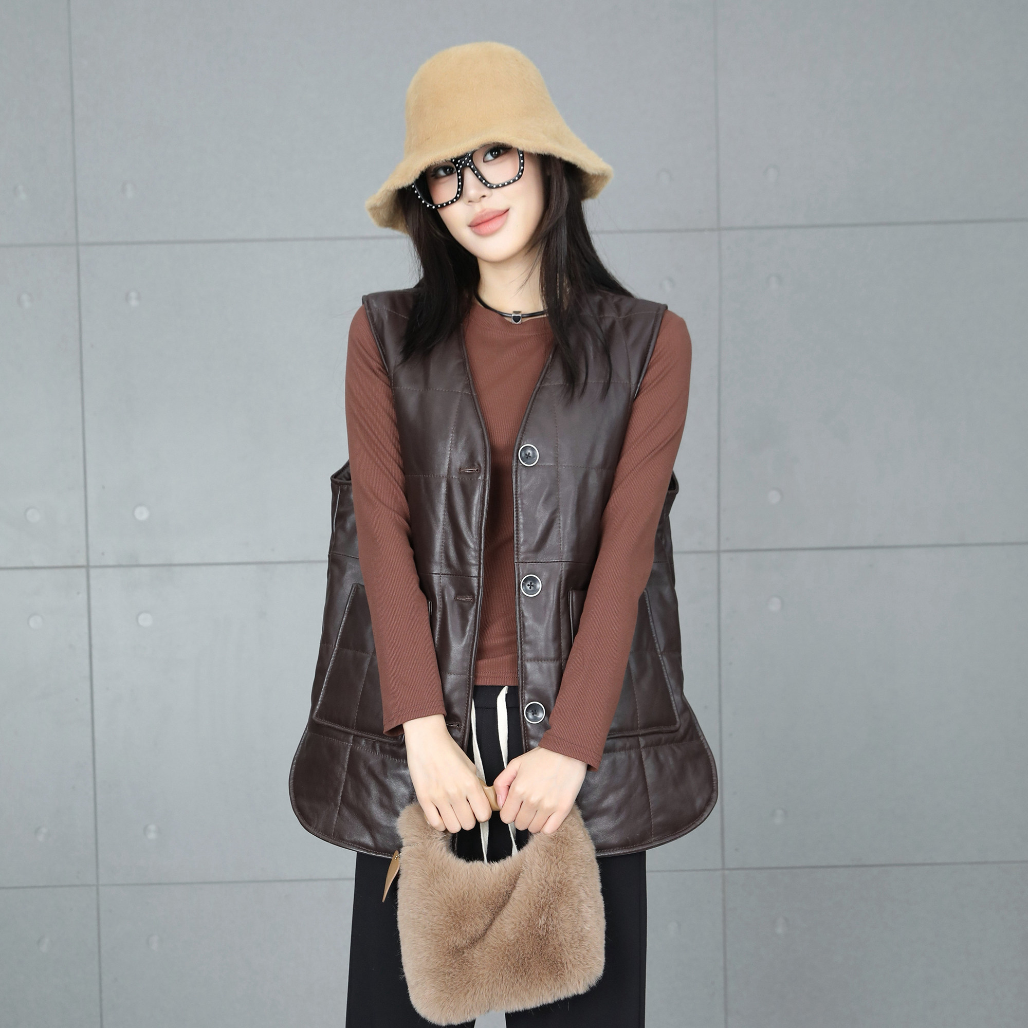 羽绒马甲女中长款2025冬季新款