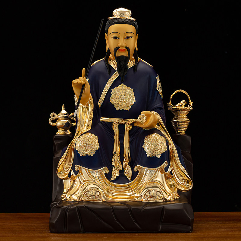 黄铜彩绘药王孙思邈华佗扁鹊神像