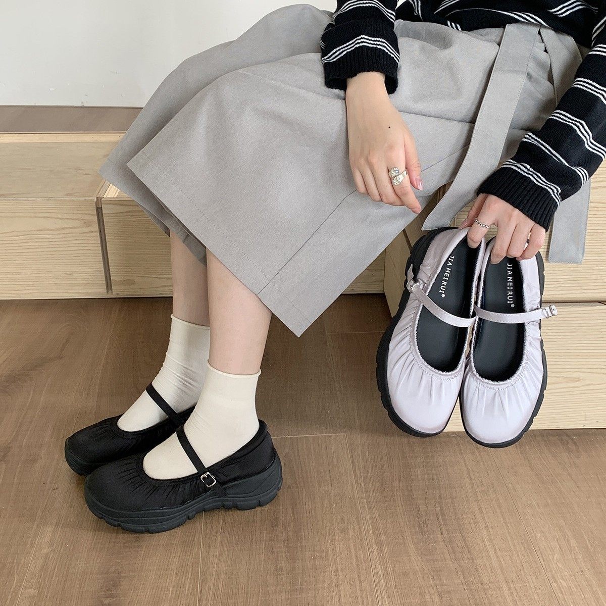 软底玛丽珍德训鞋女2026春新款圆头时尚厚底百搭轻便休闲运动鞋潮,女鞋,浅口单鞋,淘宝优惠券,粉丝福利购,淘宝优惠卷