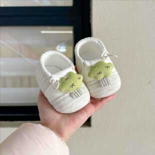 春季新款0-12个月女宝宝步前鞋卡通软底软面防滑男宝宝室内地板鞋