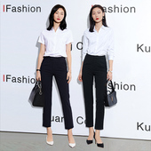 长袖 春季 衬衣裤 子两件套职业装 工作服 白色衬衫 面试正装 女2026新款