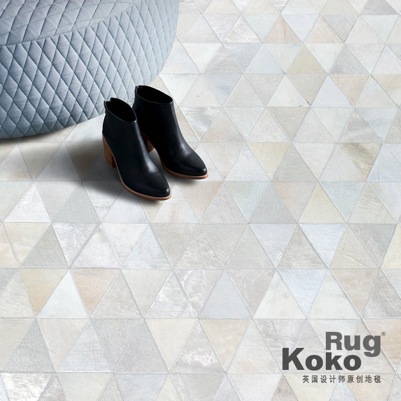 kokorug地毯牛皮素色极简侘寂风