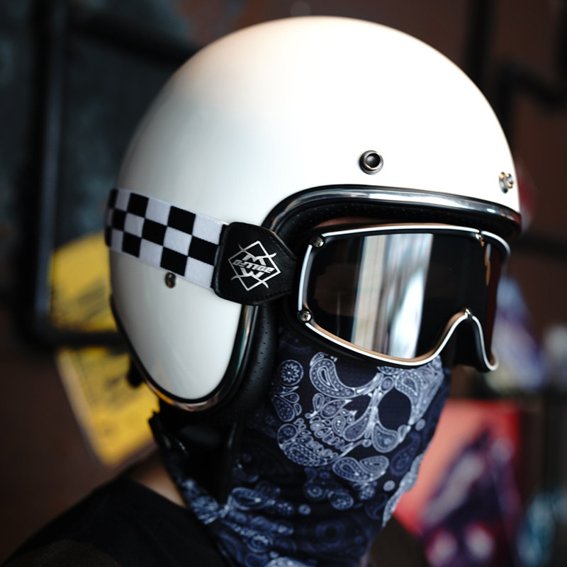 MT05机车头盔个性哈雷凯旋vespa摩托车 小贝同款四分之三半盔复古