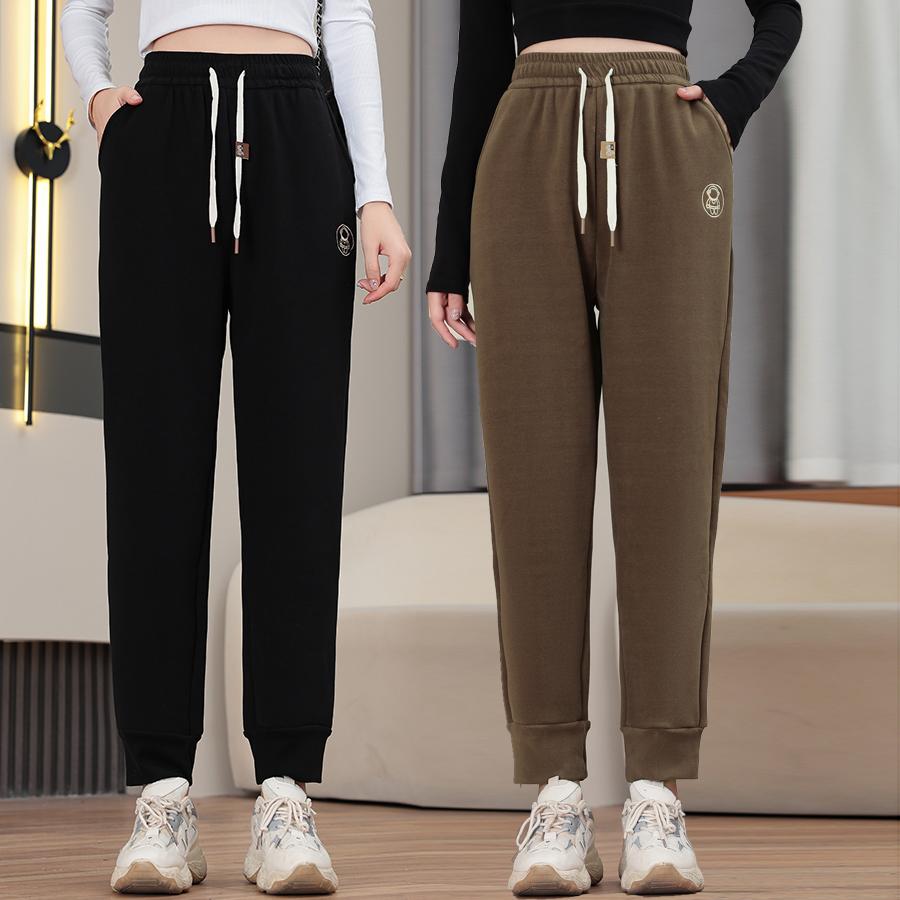 中年人女妈妈灯芯绒加绒加厚裤