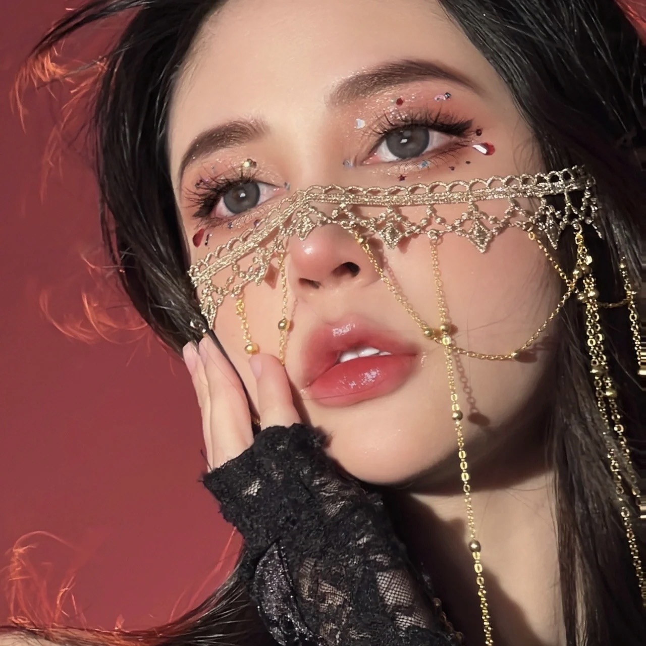 面帘古风遮脸面纱流苏汉