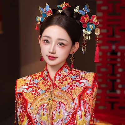 新娘秀禾头饰新款简约中