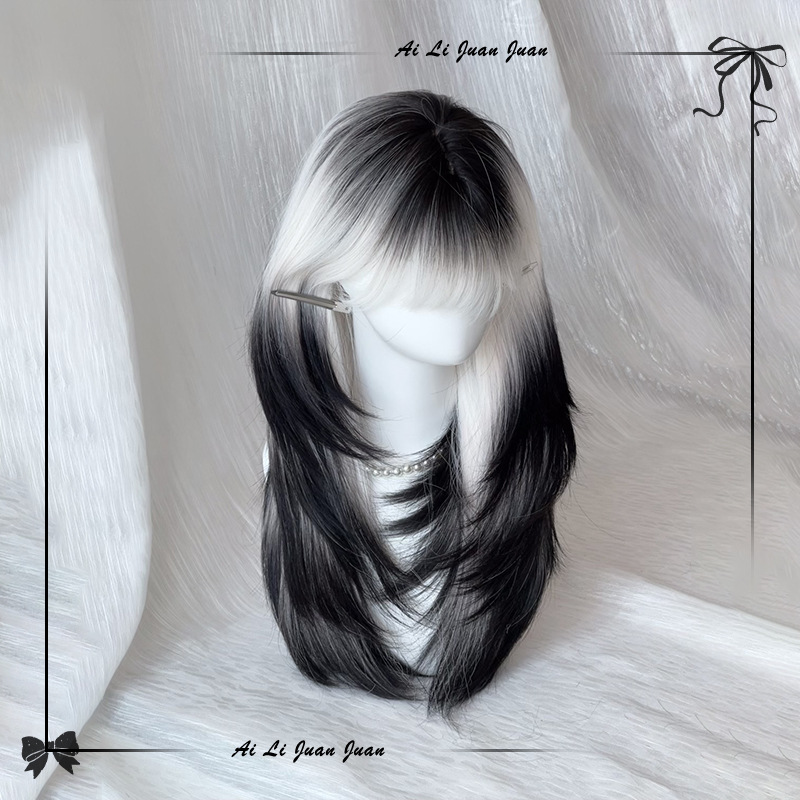 洛丽塔假发女全头套黑白