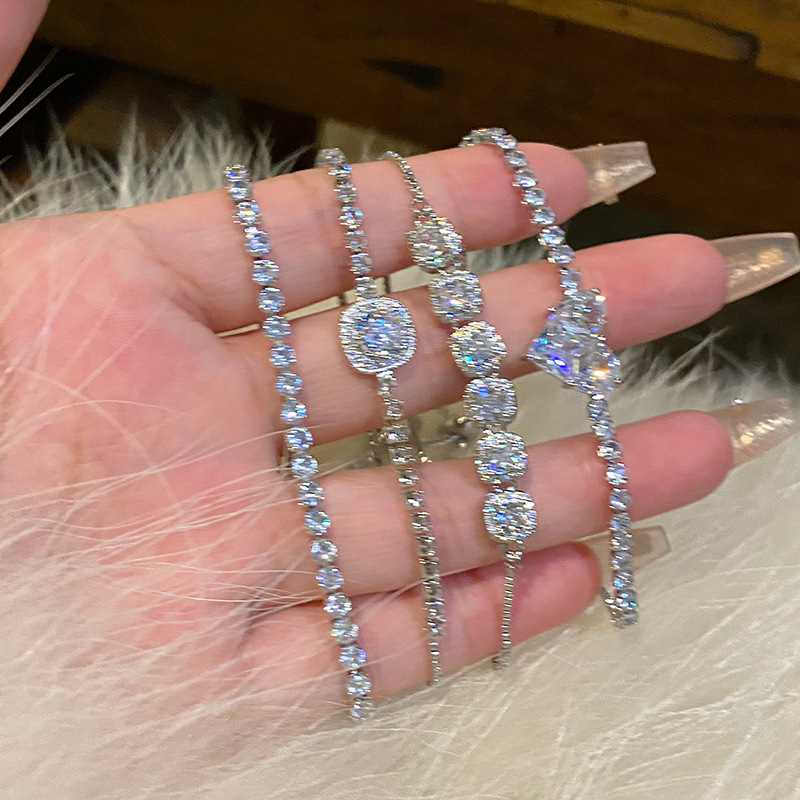 超闪高级感锆石手链女小