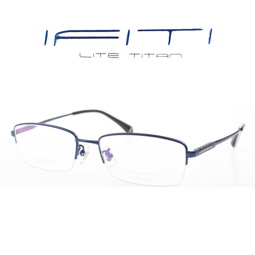 半框记忆钛度数近视眼镜架