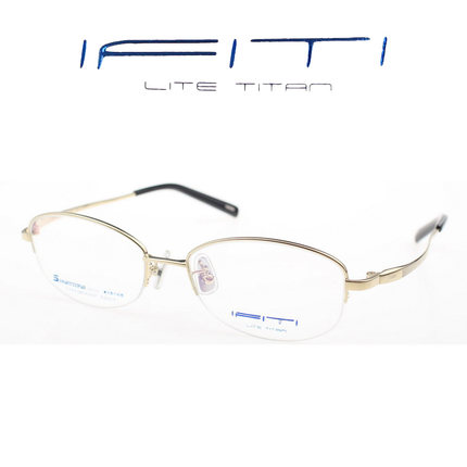 ifiti意形钛眼镜架F4653B5600F男女半框记忆钛可配镜片近视眼镜框