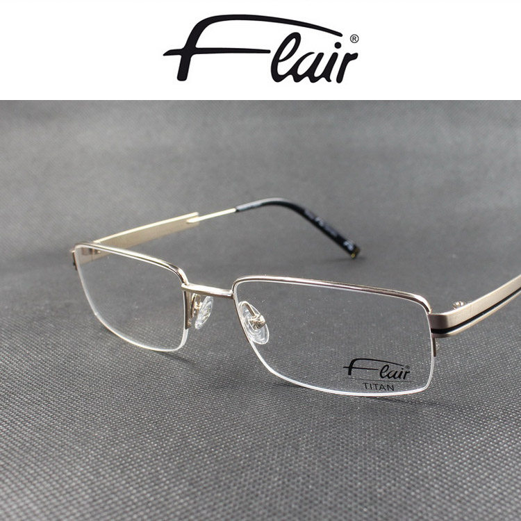 正品 德国feair芙莱尔眼镜架 纯钛超轻男款半框近视眼镜框 401