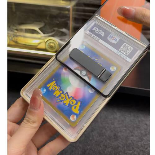 【滑盖支架款】PSA35PT 宝可梦金属评级卡保护壳防刮划防UV展示框