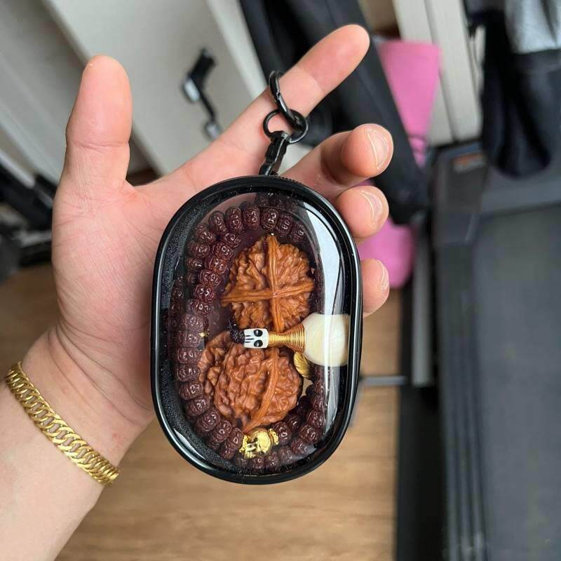 文玩收纳包随身透明太空舱防尘佛珠手串手錬珠宝核桃收纳盒可携式