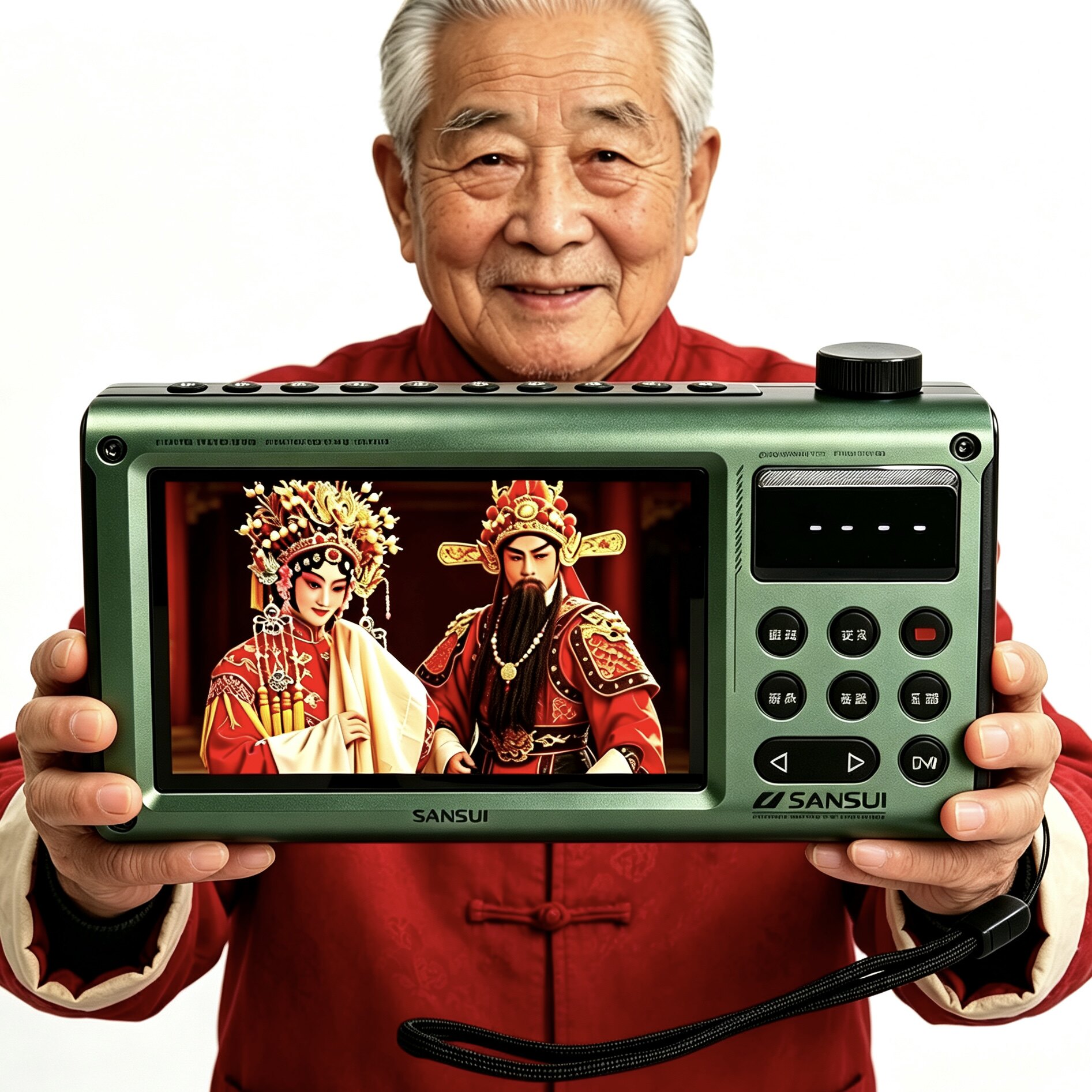 山水F69新款2026视频4.3音箱老人收音机播放器插卡蓝牙音响小电视