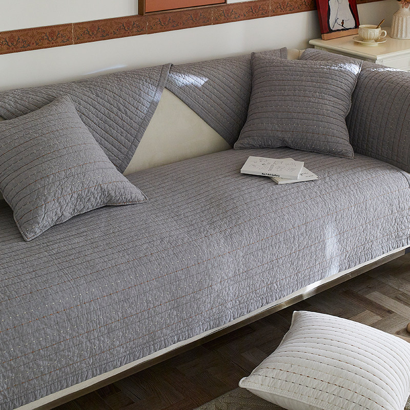 简约米粒绣全棉沙发垫纯棉防滑沙发套罩巾坐垫四季通用机洗可定做,居家布艺,沙发垫,淘宝优惠券,粉丝福利购,淘宝优惠卷