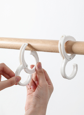 日本多功能卡扣S型挂钩 横杆挂钩 塑料卡扣 衣杆S形挂钩 S钩子