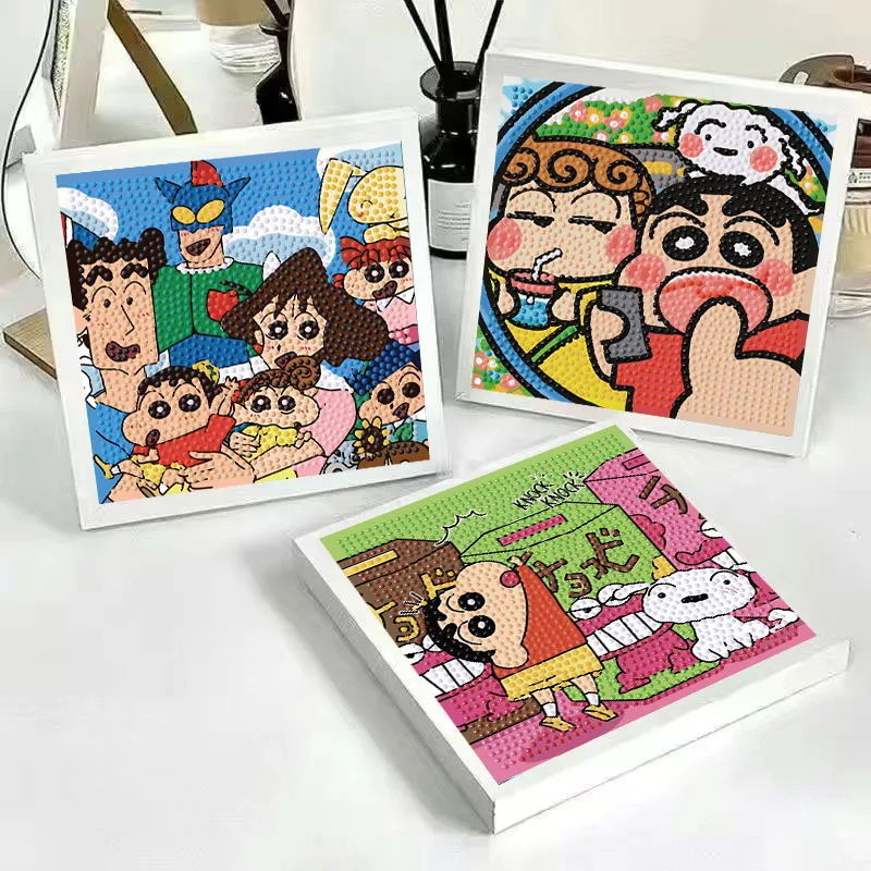 可爱新款卡通diy钻石贴画蜡笔小新儿童手工玩具生日礼物钻石画