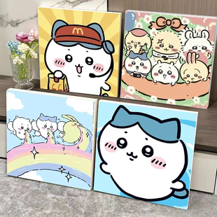 新款 饰画 乌萨奇diy数字油画手绘填色卡通动漫治愈减压装
