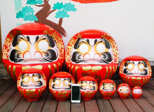 日本摆件浅草寺开店开业镇宅高崎达摩办公桌家居摆件年会新年礼物 - 封面