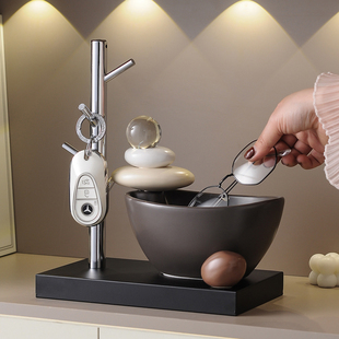 石来运转玄关钥匙收纳摆件入户进门口高级感鞋柜客厅家居装饰品