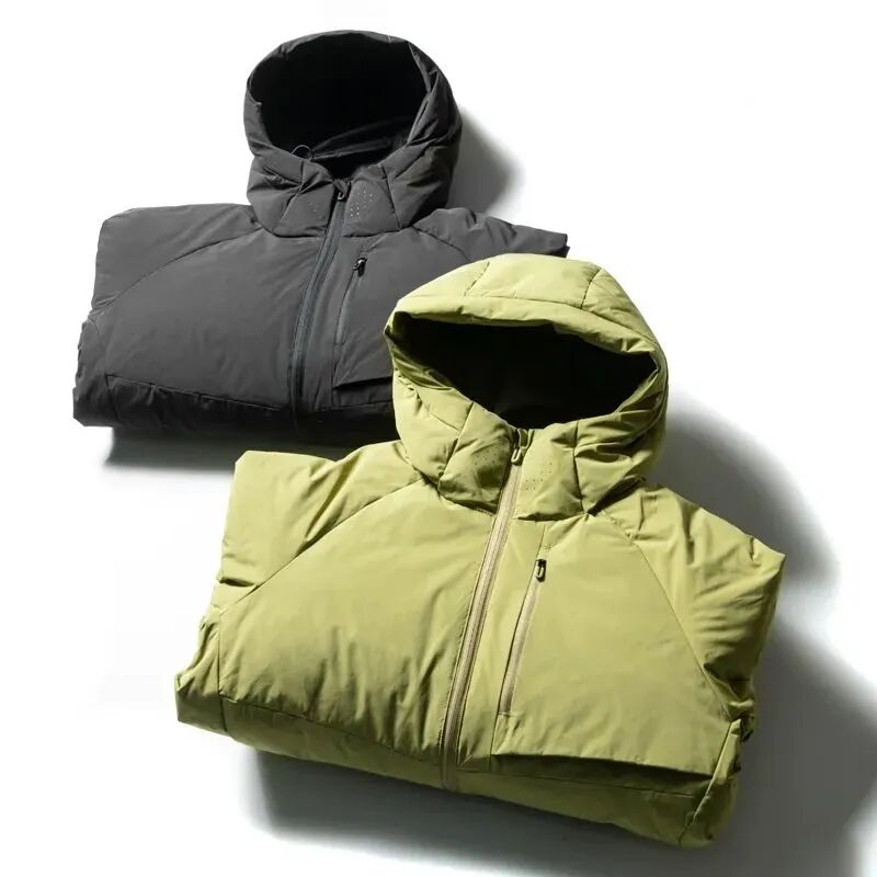 石墨烯热反射 90白鸭绒 冬男士高蓬松户外防风防水保暖连帽羽绒服