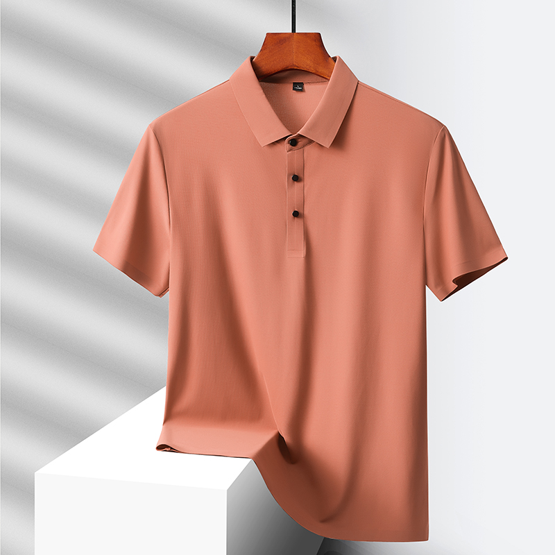 冰丝凉爽纯色简约休闲短袖POLO衫