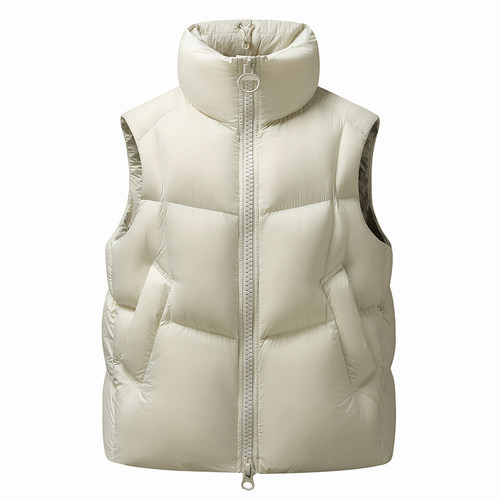 高端95鸭绒冬季男女情侣款高充绒高蓬松加厚保暖休闲立领羽绒马甲