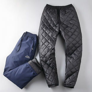 棉裤 公司尾货 直筒加棉加厚户外防风保暖松紧腰休闲长裤 男士 冬季